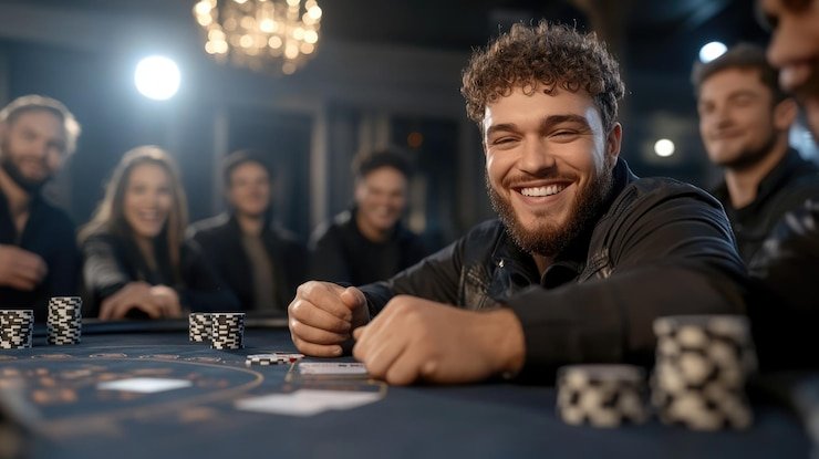 Alur permainan Casino Hold'em dengan kartu komunal dan dealer di ns2121 slot